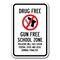 Signmission Safety Sign, 12 in Height, Aluminum, Drug Free - Drug Free A-1218 Drug Free - Drug Free - alternate 1